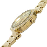 Buy Shop Michael Kors Parker Analog Crystals Gold Dial Gold Steel Strap Watch For Women - MK7283 USA Online