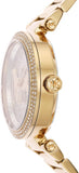 Buy Shop Michael Kors Parker Analog Crystals Gold Dial Gold Steel Strap Watch For Women - MK7283 USA Online