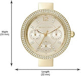 Buy Shop Michael Kors Parker Analog Gold Dial Gold Steel Strap Watch For Women - MK6833 USA Online