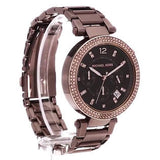 Buy Shop Michael Kors Parker Analog Quartz Brown Dial Brown Steel Strap Watch For Women - MK6378 USA Online