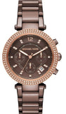 Buy Shop Michael Kors Parker Analog Quartz Brown Dial Brown Steel Strap Watch For Women - MK6378 USA Online