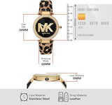 Buy Shop Michael Kors Parker Black Dial Cheetah Print Brown Leather Strap Watch For Women - MK4723 USA Online
