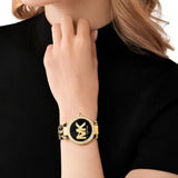 Buy Shop Michael Kors Parker Black Dial Cheetah Print Brown Leather Strap Watch For Women - MK4723 USA Online