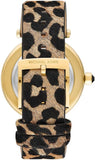 Buy Shop Michael Kors Parker Black Dial Cheetah Print Brown Leather Strap Watch For Women - MK4723 USA Online