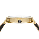Buy Shop Michael Kors Parker Black Dial Cheetah Print Brown Leather Strap Watch For Women - MK4723 USA Online