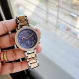 Buy Shop Michael Kors Parker Blue Dial Two Tone Steel Strap Watch for Women - MK6141 USA Online