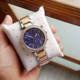 Buy Shop Michael Kors Parker Blue Dial Two Tone Steel Strap Watch for Women - MK6141 USA Online
