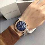Buy Shop Michael Kors Parker Blue Dial Two Tone Steel Strap Watch for Women - MK6141 USA Online