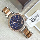 Buy Shop Michael Kors Parker Blue Dial Two Tone Steel Strap Watch for Women - MK6141 USA Online