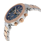 Buy Shop Michael Kors Parker Blue Dial Two Tone Steel Strap Watch for Women - MK6141 USA Online