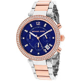 Buy Shop Michael Kors Parker Blue Dial Two Tone Steel Strap Watch for Women - MK6141 USA Online