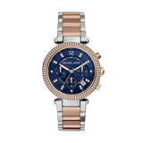 Buy Shop Michael Kors Parker Blue Dial Two Tone Steel Strap Watch for Women - MK6141 USA Online