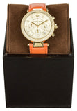 Buy Shop Michael Kors Parker Champagne Dial Orange Leather Strap Watch for Women - MK2279 USA Online
