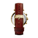 Buy Shop Michael Kors Parker Champagne Gold Dial Brown Leather Strap Watch for Women - MK2249 USA Online