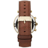 Buy Shop Michael Kors Parker Champagne Gold Dial Brown Leather Strap Watch for Women - MK2249 USA Online