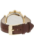 Buy Shop Michael Kors Parker Champagne Gold Dial Brown Leather Strap Watch for Women - MK2249 USA Online