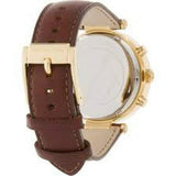 Buy Shop Michael Kors Parker Champagne Gold Dial Brown Leather Strap Watch for Women - MK2249 USA Online
