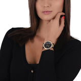 Buy Shop Michael Kors Parker Chronograph Black Dial Black Leather Strap Watch For Women - MK6984 USA Online