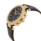 Buy Shop Michael Kors Parker Chronograph Black Dial Black Leather Strap Watch For Women - MK6984 USA Online