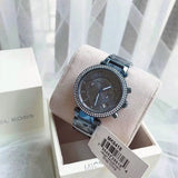 Buy Shop Michael Kors Parker Chronograph Blue Dial Blue Steel Strap Watch For Women - MK6418 USA Online