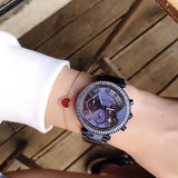 Buy Shop Michael Kors Parker Chronograph Blue Dial Blue Steel Strap Watch For Women - MK6418 USA Online
