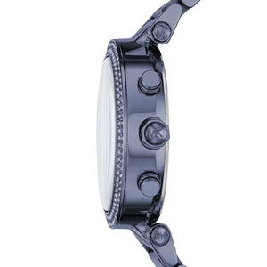 Buy Shop Michael Kors Parker Chronograph Blue Dial Blue Steel Strap Watch For Women - MK6418 USA Online