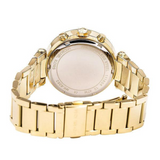 Buy Shop Michael Kors Parker Chronograph Blue Dial Gold Steel Strap Watch For Women - MK6262 USA Online