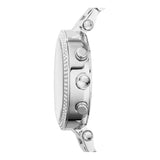 Buy Shop Michael Kors Parker Chronograph Blue Dial Silver Steel Strap Watch for Women - MK6117 USA Online