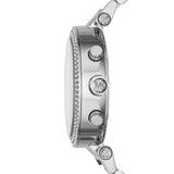 Buy Shop Michael Kors Parker Chronograph Blue Dial Silver Steel Strap Watch for Women - MK6117 USA Online