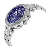 Buy Shop Michael Kors Parker Chronograph Blue Dial Silver Steel Strap Watch for Women - MK6117 USA Online