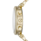 Buy Shop Michael Kors Parker Chronograph Gold Dial Gold Steel Strap Watch For Women - MK6831 USA Online