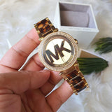 Buy Shop Michael Kors Parker Chronograph Gold Dial Two Tone Steel Strap Watch for Women - MK6109 USA Online
