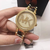 Buy Shop Michael Kors Parker Chronograph Gold Dial Two Tone Steel Strap Watch for Women - MK6109 USA Online