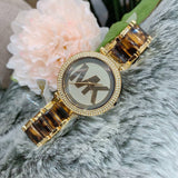 Buy Shop Michael Kors Parker Chronograph Gold Dial Two Tone Steel Strap Watch for Women - MK6109 USA Online