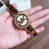 Buy Shop Michael Kors Parker Chronograph Gold Dial Two Tone Steel Strap Watch for Women - MK6109 USA Online