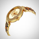 Buy Shop Michael Kors Parker Chronograph Gold Dial Two Tone Steel Strap Watch for Women - MK6109 USA Online