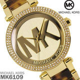 Buy Shop Michael Kors Parker Chronograph Gold Dial Two Tone Steel Strap Watch for Women - MK6109 USA Online