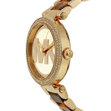 Buy Shop Michael Kors Parker Chronograph Gold Dial Two Tone Steel Strap Watch for Women - MK6109 USA Online