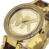 Buy Shop Michael Kors Parker Chronograph Gold Dial Two Tone Steel Strap Watch for Women - MK6109 USA Online