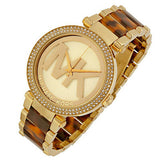 Buy Shop Michael Kors Parker Chronograph Gold Dial Two Tone Steel Strap Watch for Women - MK6109 USA Online