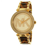 Buy Shop Michael Kors Parker Chronograph Gold Dial Two Tone Steel Strap Watch for Women - MK6109 USA Online