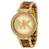 Buy Shop Michael Kors Parker Chronograph Gold Dial Two Tone Steel Strap Watch for Women - MK6109 USA Online