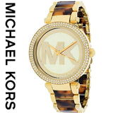 Buy Shop Michael Kors Parker Chronograph Gold Dial Two Tone Steel Strap Watch for Women - MK6109 USA Online