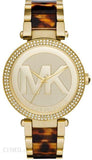 Buy Shop Michael Kors Parker Chronograph Gold Dial Two Tone Steel Strap Watch for Women - MK6109 USA Online
