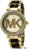 Buy Shop Michael Kors Parker Chronograph Gold Dial Two Tone Steel Strap Watch for Women - MK6109 USA Online