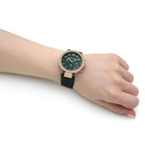 Buy Shop Michael Kors Parker Chronograph Green Dial Green Leather Strap Watch For Women - MK6985 USA Online