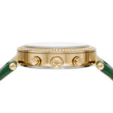 Buy Shop Michael Kors Parker Chronograph Green Dial Green Leather Strap Watch For Women - MK6985 USA Online