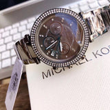 Buy Shop Michael Kors Parker Chronograph Grey Dial Grey Steel Strap Watch For Women - MK6265 USA Online