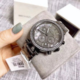 Buy Shop Michael Kors Parker Chronograph Grey Dial Grey Steel Strap Watch For Women - MK6265 USA Online