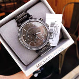 Buy Shop Michael Kors Parker Chronograph Grey Dial Grey Steel Strap Watch For Women - MK6265 USA Online